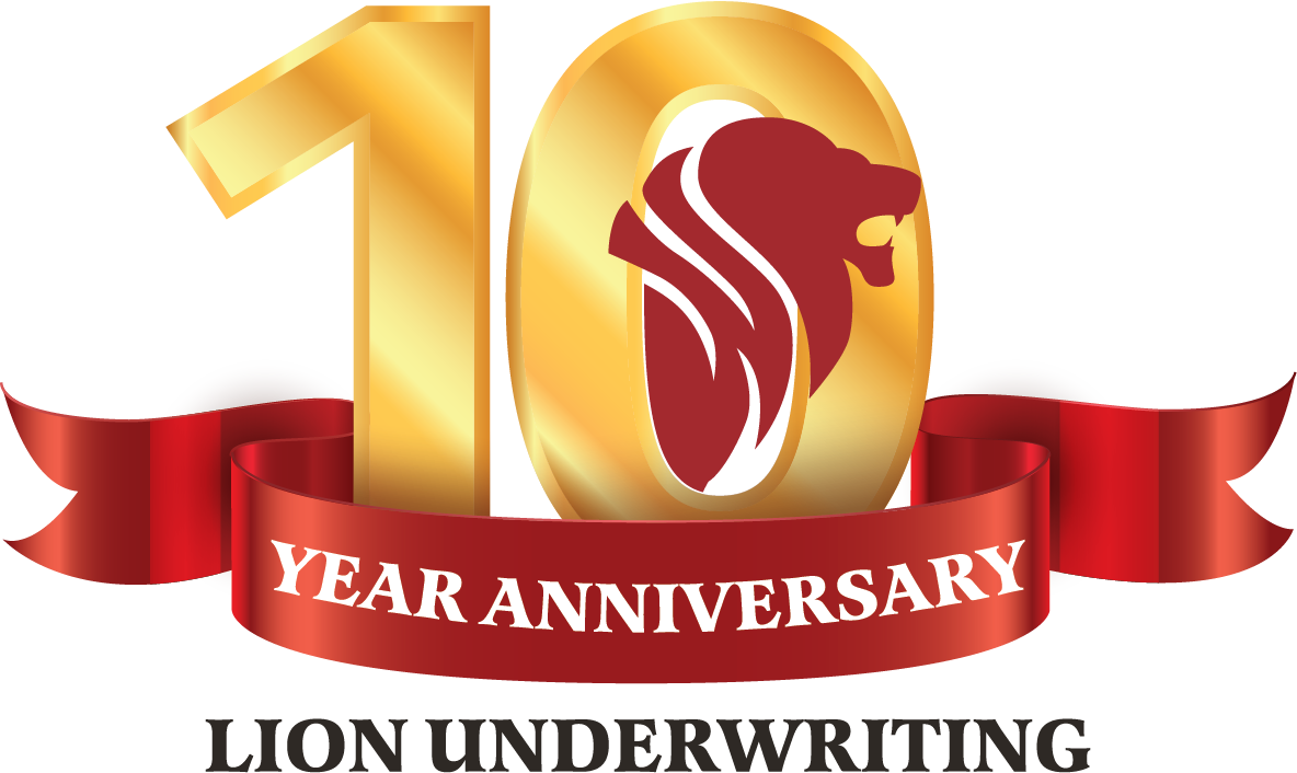 Lion Underwriting 10 years Badge